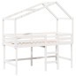 vidaXL Hochbett mit Leiter und Dach Weiß 80x200 cm Massivholz Kiefer vidaXL Hochbett mit Leiter und Dach Weiß 80x200 cm Massivholz Kiefer