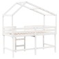 vidaXL Hochbett mit Leiter und Dach Weiß 80x200 cm Massivholz Kiefer vidaXL Hochbett mit Leiter und Dach Weiß 80x200 cm Massivholz Kiefer