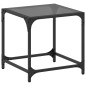 vidaXL Couchtisch mit Glasplatte Schwarz Transparent 40x40x40 cm Stahl vidaXL Couchtisch mit Glasplatte Schwarz Transparent 40x40x40 cm Stahl
