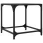 vidaXL Couchtisch mit Glasplatte Schwarz Transparent 40x40x40 cm Stahl vidaXL Couchtisch mit Glasplatte Schwarz Transparent 40x40x40 cm Stahl