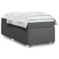 vidaXL Boxspringbett mit Matratze Dunkelgrau 80x200 cm Stoff vidaXL Boxspringbett mit Matratze Dunkelgrau 80x200 cm Stoff