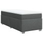 vidaXL Boxspringbett mit Matratze Dunkelgrau 80x200 cm Stoff vidaXL Boxspringbett mit Matratze Dunkelgrau 80x200 cm Stoff