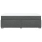 vidaXL Boxspringbett mit Matratze Dunkelgrau 80x200 cm Stoff vidaXL Boxspringbett mit Matratze Dunkelgrau 80x200 cm Stoff