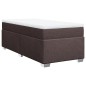 vidaXL Boxspringbett mit Matratze Dunkelbraun 90x200 cm Stoff vidaXL Boxspringbett mit Matratze Dunkelbraun 90x200 cm Stoff