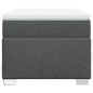vidaXL Boxspringbett mit Matratze Dunkelgrau 90x190 cm Stoff vidaXL Boxspringbett mit Matratze Dunkelgrau 90x190 cm Stoff
