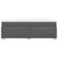 vidaXL Boxspringbett mit Matratze Dunkelgrau 90x190 cm Stoff vidaXL Boxspringbett mit Matratze Dunkelgrau 90x190 cm Stoff