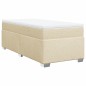 vidaXL Boxspringbett mit Matratze Creme 90x200 cm Stoff vidaXL Boxspringbett mit Matratze Creme 90x200 cm Stoff