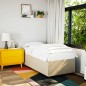 vidaXL Boxspringbett mit Matratze Creme 90x200 cm Stoff vidaXL Boxspringbett mit Matratze Creme 90x200 cm Stoff