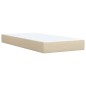 vidaXL Boxspringbett mit Matratze Creme 90x200 cm Stoff vidaXL Boxspringbett mit Matratze Creme 90x200 cm Stoff