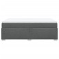 vidaXL Boxspringbett mit Matratze Dunkelgrau 160x200 cm Stoff vidaXL Boxspringbett mit Matratze Dunkelgrau 160x200 cm Stoff
