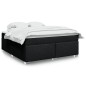 vidaXL Boxspringbett mit Matratze Schwarz 180x200 cm Stoff vidaXL Boxspringbett mit Matratze Schwarz 180x200 cm Stoff