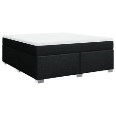 vidaXL Boxspringbett mit Matratze Schwarz 180x200 cm Stoff