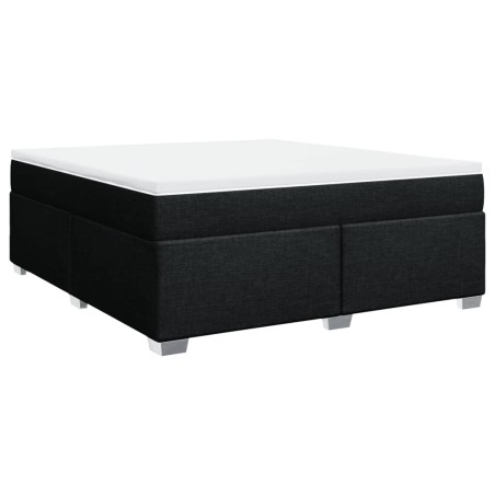 vidaXL Boxspringbett mit Matratze Schwarz 180x200 cm Stoff