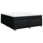 vidaXL Boxspringbett mit Matratze Schwarz 180x200 cm Stoff vidaXL Boxspringbett mit Matratze Schwarz 180x200 cm Stoff