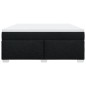 vidaXL Boxspringbett mit Matratze Schwarz 180x200 cm Stoff vidaXL Boxspringbett mit Matratze Schwarz 180x200 cm Stoff