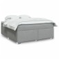 vidaXL Boxspringbett mit Matratze Hellgrau 180x200 cm Stoff vidaXL Boxspringbett mit Matratze Hellgrau 180x200 cm Stoff