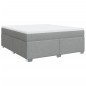 vidaXL Boxspringbett mit Matratze Hellgrau 180x200 cm Stoff vidaXL Boxspringbett mit Matratze Hellgrau 180x200 cm Stoff