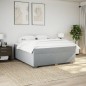 vidaXL Boxspringbett mit Matratze Hellgrau 180x200 cm Stoff vidaXL Boxspringbett mit Matratze Hellgrau 180x200 cm Stoff