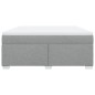 vidaXL Boxspringbett mit Matratze Hellgrau 180x200 cm Stoff vidaXL Boxspringbett mit Matratze Hellgrau 180x200 cm Stoff