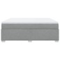 vidaXL Boxspringbett mit Matratze Hellgrau 180x200 cm Stoff vidaXL Boxspringbett mit Matratze Hellgrau 180x200 cm Stoff