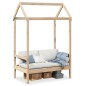 vidaXL Bank mit Dach 117,5x70x176,5 cm Massivholz Kiefer vidaXL Bank mit Dach 117,5x70x176,5 cm Massivholz Kiefer