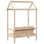 vidaXL Bank mit Dach 117,5x70x176,5 cm Massivholz Kiefer vidaXL Bank mit Dach 117,5x70x176,5 cm Massivholz Kiefer