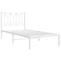 vidaXL Bettgestell mit Kopfteil Metall Weiß 90x200 cm vidaXL Bettgestell mit Kopfteil Metall Weiß 90x200 cm