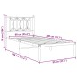 vidaXL Bettgestell mit Kopfteil Metall Weiß 90x200 cm vidaXL Bettgestell mit Kopfteil Metall Weiß 90x200 cm
