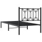 vidaXL Bettgestell mit Kopfteil Metall Schwarz 75x190 cm vidaXL Bettgestell mit Kopfteil Metall Schwarz 75x190 cm