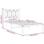 vidaXL Bettgestell mit Kopfteil Metall Schwarz 75x190 cm vidaXL Bettgestell mit Kopfteil Metall Schwarz 75x190 cm