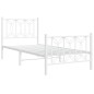 vidaXL Bettgestell mit Kopf- und Fußteil Metall Weiß 75x190 cm vidaXL Bettgestell mit Kopf- und Fußteil Metall Weiß 75x190 cm