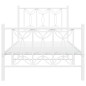 vidaXL Bettgestell mit Kopf- und Fußteil Metall Weiß 75x190 cm vidaXL Bettgestell mit Kopf- und Fußteil Metall Weiß 75x190 cm