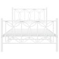 vidaXL Bettgestell mit Kopf- und Fußteil Metall Weiß 107x203 cm vidaXL Bettgestell mit Kopf- und Fußteil Metall Weiß 107x203 cm
