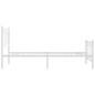 vidaXL Bettgestell mit Kopf- und Fußteil Metall Weiß 107x203 cm vidaXL Bettgestell mit Kopf- und Fußteil Metall Weiß 107x203 cm