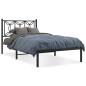 vidaXL Bettgestell mit Kopfteil Metall Schwarz 107x203 cm vidaXL Bettgestell mit Kopfteil Metall Schwarz 107x203 cm