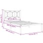 vidaXL Bettgestell mit Kopfteil Metall Schwarz 107x203 cm vidaXL Bettgestell mit Kopfteil Metall Schwarz 107x203 cm