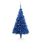 Künstlicher Weihnachtsbaum mit LEDs & Kugeln Blau 240 cm PVC Künstlicher Weihnachtsbaum mit LEDs & Kugeln Blau 240 cm PVC