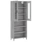 Highboard Grau Sonoma 69,5x34x180 cm Holzwerkstoff Highboard Grau Sonoma 69,5x34x180 cm Holzwerkstoff