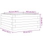 vidaXL Pflanzkübel Weiß 50x50x23 cm Massivholz Kiefer vidaXL Pflanzkübel Weiß 50x50x23 cm Massivholz Kiefer