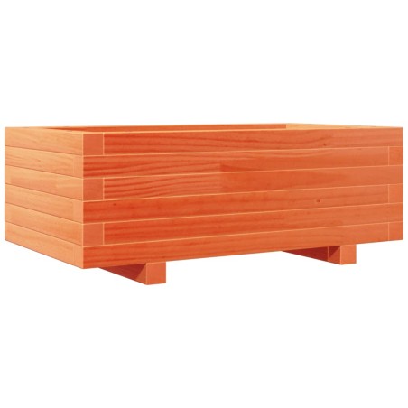 vidaXL Pflanzkübel Wachsbraun 70x40x26,5 cm Massivholz Kiefer