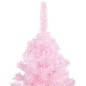Künstlicher Weihnachtsbaum mit LEDs & Kugeln Rosa 120 cm PVC Künstlicher Weihnachtsbaum mit LEDs & Kugeln Rosa 120 cm PVC