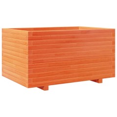 vidaXL Pflanzkübel Wachsbraun 90x60x49,5 cm Massivholz Kiefer