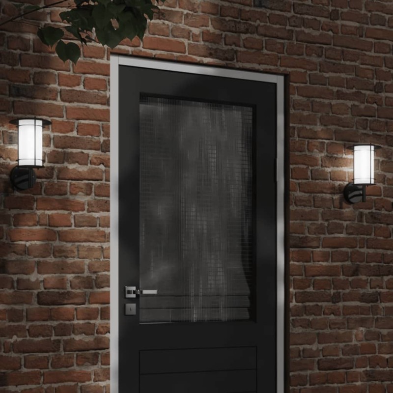 vidaXL Außenwandleuchten 2 Stk. Schwarz Edelstahl vidaXL Außenwandleuchten 2 Stk. Schwarz Edelstahl