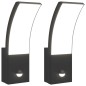 vidaXL LED-Außenwandleuchten mit Sensor 2 Stk. Schwarz Aludruckguss vidaXL LED-Außenwandleuchten mit Sensor 2 Stk. Schwarz Aludruckguss