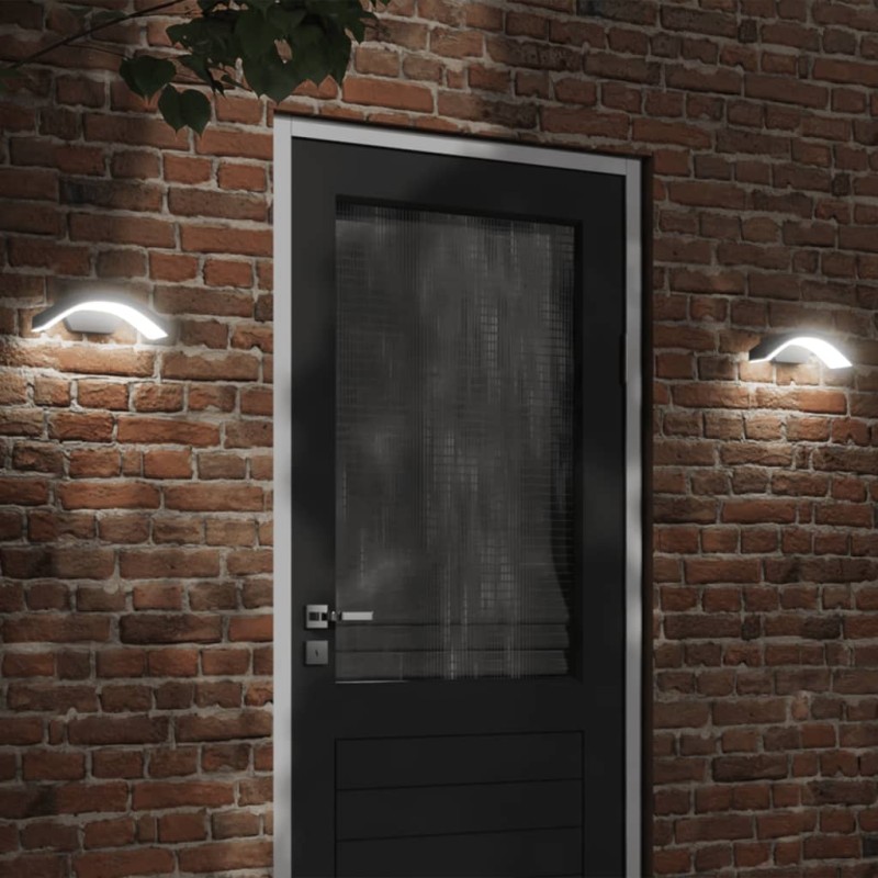 vidaXL LED-Außenwandleuchten 2 Stk. Schwarz Aluminiumdruckguss vidaXL LED-Außenwandleuchten 2 Stk. Schwarz Aluminiumdruckguss