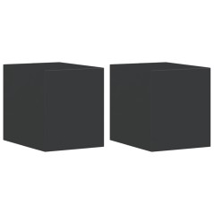 vidaXL Außenwandleuchten 2 Stk. Schwarz Aluminiumdruckguss