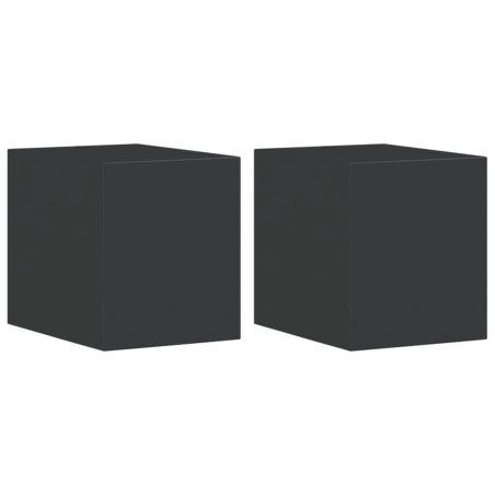 vidaXL Außenwandleuchten 2 Stk. Schwarz Aluminiumdruckguss