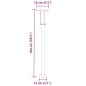vidaXL Wegeleuchte Silbern 100 cm Edelstahl vidaXL Wegeleuchte Silbern 100 cm Edelstahl