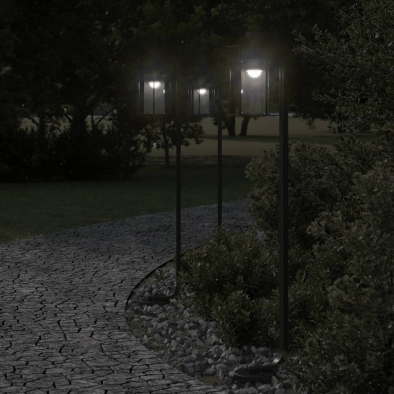 vidaXL Wegeleuchte Schwarz 100 cm Edelstahl vidaXL Wegeleuchte Schwarz 100 cm Edelstahl