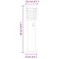 vidaXL Wegeleuchten mit Bewegungsmelder 3 Stk. Silbern 60 cm Edelstahl vidaXL Wegeleuchten mit Bewegungsmelder 3 Stk. Silbern 60 cm Edelstahl